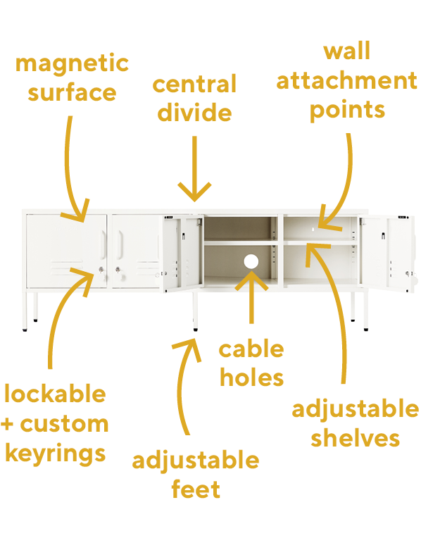 REALROOMS Shadwick 2 Door Wide Metal Locker Accent Storage Cabinet