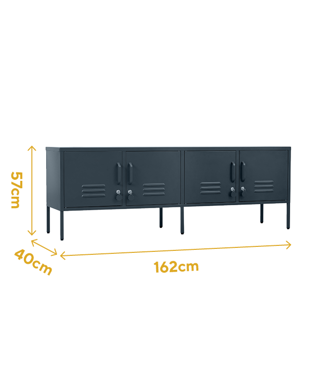 Metal Storage Cabinet Adjustable Shelf Storage Cabinet Laundry Room or Utility Room Storage Cabinet 2 Tiers Large Space for Books Clothes