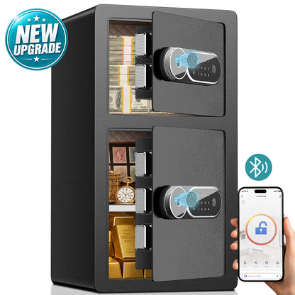 KAV-KJ-65W Kavey 6.0 Cu Ft Biometric Fingerprint Safe with Tuya App, Large Home Safe with 60 mm Locking Bolts, Adjustable Shelf
